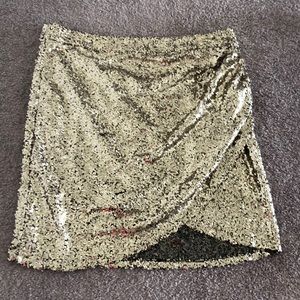 Bright Gold Mini Skirt